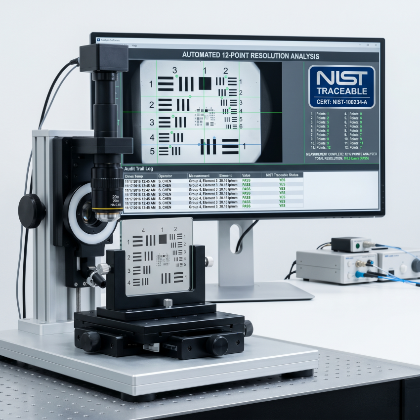 打造符合 NIST 追溯性的 12 點自動化量測：將 USAF 1951 轉化為科學稽核軌跡
